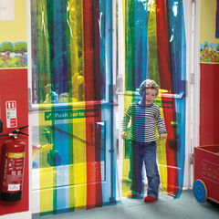 Rainbow Transparent Free Flow Curtains  Rainbow Transparent Free Flow Curtains  hi-res