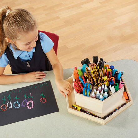 TTS Lazy Susan Wooden Classroom Tidy  hi\-res