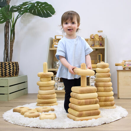 TTS Giant Wooden Stacking Tower Pyramids  hi\-res