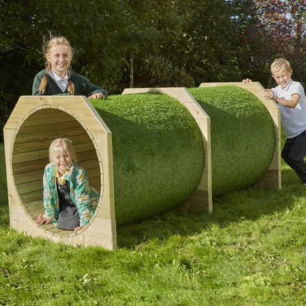 Outdoor Wooden Tunnels With Grass Large  hi\-res