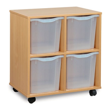 Mobile Tray Storage Unit With 4 Jumbo Trays  hi\-res