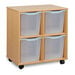 Mobile Tray Storage Unit With 4 Jumbo Trays  hi\-res