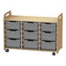 3 Column Tray Storage Unit with 9 Deep Translucent Trays  hi\-res