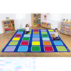Rainbow Squares Large Placement Carpet  Rainbow Squares Large Placement Carpet  hi-res
