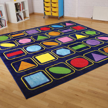 Geometric Shapes Square Placement Carpet 3 x 3m  hi\-res