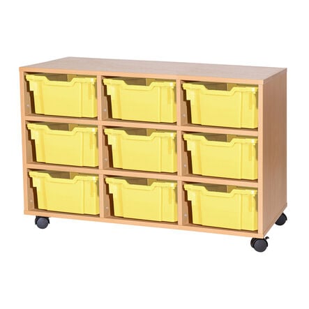 Mobile Triple Tray Storage Unit 9 Deep  hi\-res