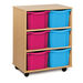 Mobile Tray Storage Unit W\/ 6 Extra Deep Trays  hi\-res