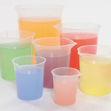 Plastic Graduated Measuring Beaker Set 7pk  hi\-res