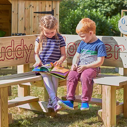 Outdoor Wooden Buddy Corner Bench  hi\-res