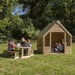 Outdoor Wooden Playhouse Shelter with Table \x26 Benches  hi\-res