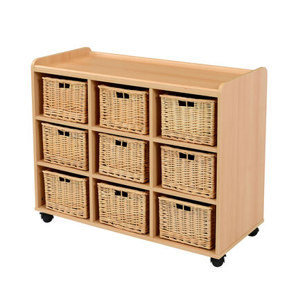 Storage Unit with Deep Wicker Baskets  hi\-res