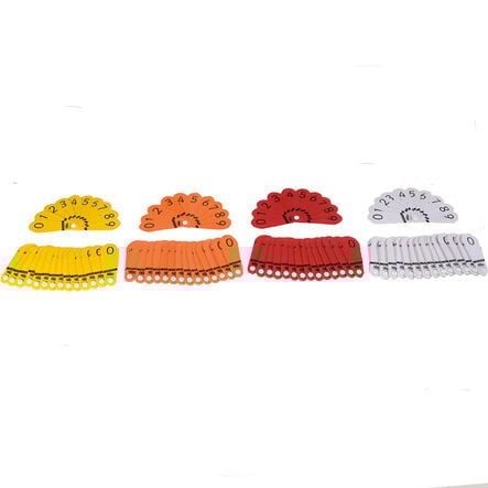 TTS Coloured Place Value Number Fans 60pcs  hi\-res