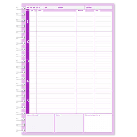 Teachers Academic Planner 5 Period A4  hi\-res
