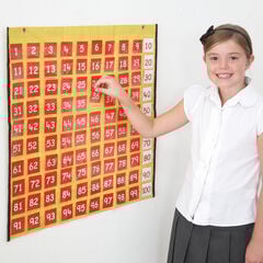 Washable 1-100 Wall Pocket Chart 66 x 70cm  Washable 1-100 Wall Pocket Chart 66 x 70cm  hi-res
