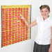 Washable 1\-100 Wall Pocket Chart 66 x 70cm  hi\-res