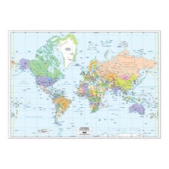 Mercator Map of the World Political A1  hi-res