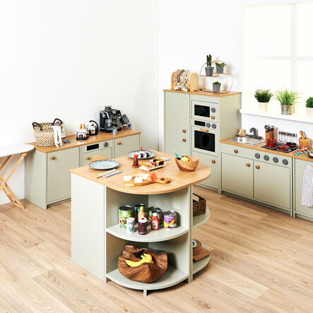 Modern Living Sink and Hob Unit Sage  hi\-res