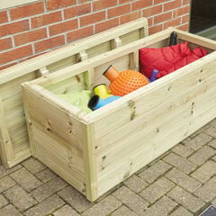 Outdoor Wooden Storage Chest  Outdoor Wooden Storage Chest  hi-res