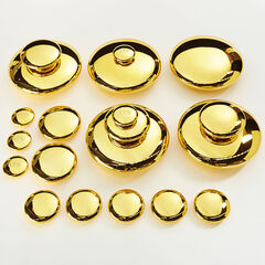 TTS Sensory Mirrored Stacking Pebbles Gold 20pk Gold hi-res