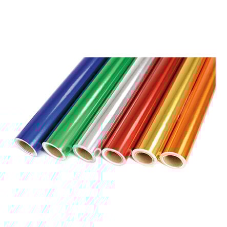Metal Foil Paper Rolls Assorted 500mmx4.5m 6pk  hi\-res