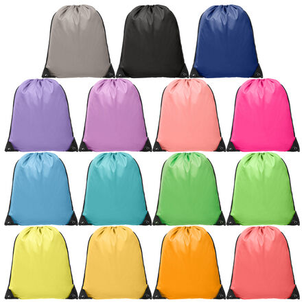 Multicoloured Drawstring Gym PE Bags 15pk  hi\-res