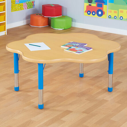 Copenhagen height adjustable flower shaped 6\-seater table  hi\-res
