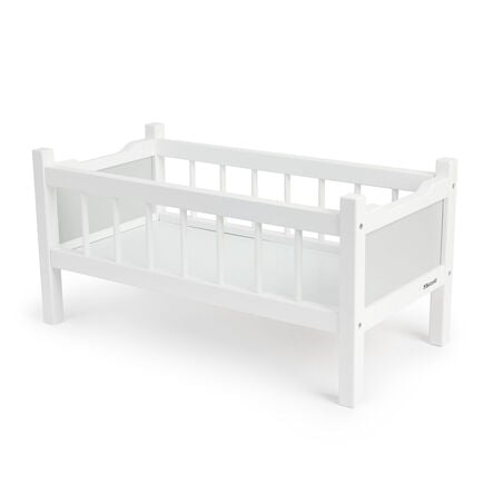 Role Play Doll Wooden White Cot Bed  hi\-res