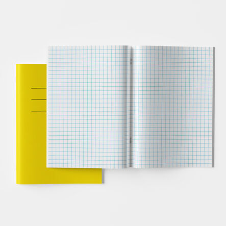 A4 Choice Ex. Book 64pg 10mm Squares Yellow 25pk  hi\-res