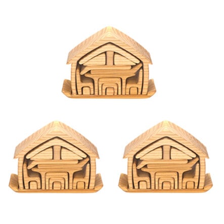 Wooden Nesting Houses 3pk  hi\-res