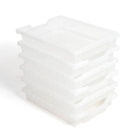 Gratnells Storage Trays 6 Pack Clear Shallow Clear hi\-res