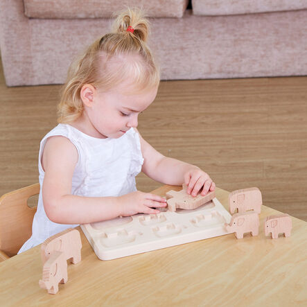 Elephant Wooden Sorting Puzzle  hi\-res