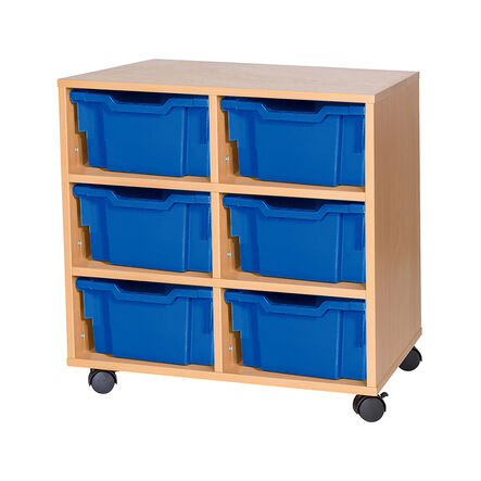 Mobile Double Tray Storage Unit 6 Deep  hi\-res