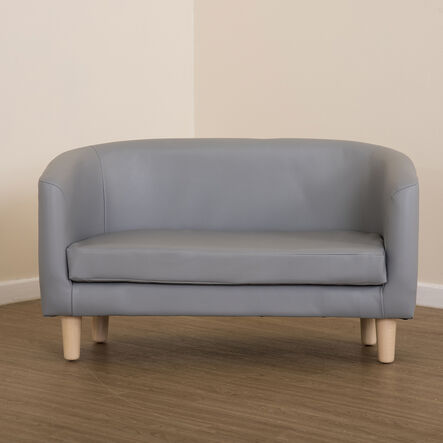 Geo Wipe Clean Antimicrobial Tub Seating Tub Sofa Grey  hi\-res