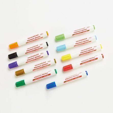 Assorted Flip Chart Markers 10pk  hi\-res