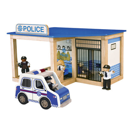 City Police Station Wooden Play Set and Accessories  hi\-res