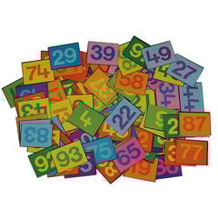 Colourful 1-100 Felt Number Tiles  Colourful 1-100 Felt Number Tiles  hi-res