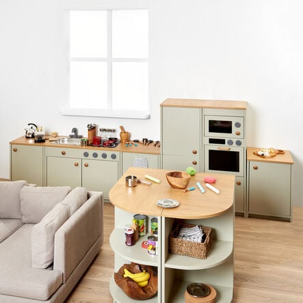 Modern Living Kitchen Island Set Sage  hi\-res