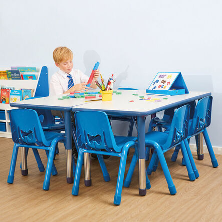 Valencia Rectangular 6 Seater Table Red Blue Blue hi\-res