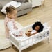 Role Play Doll Wooden White Cot Bed  hi\-res