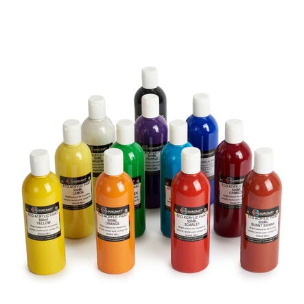 Colourcraft Acrylic Paints 500ml 12pk  hi\-res