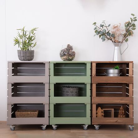 Mobile Stacking Crates Sage  hi\-res