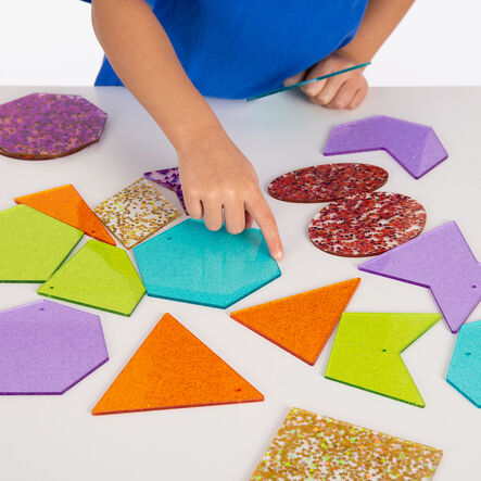 Glitter Rainbow Shapes  hi\-res