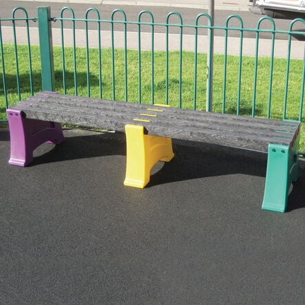 Recycled Plastic Multicoloured Bench  hi\-res