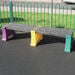 Recycled Plastic Multicoloured Bench  hi\-res