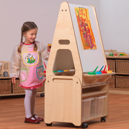 Millhouse Double Sided 2 in 1 Easel \x26 Storage Trolley  hi\-res