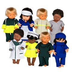 People Who Help Us Dressing Up Dolls Outfits 8pk  hi-res
