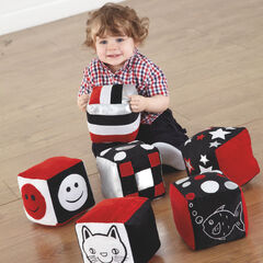 TTS Baby Black & White Soft Cubes 6pk  TTS Baby Black & White Soft Cubes 6pk  hi-res