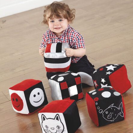 TTS Baby Black and White Soft Cubes 6pk  hi\-res