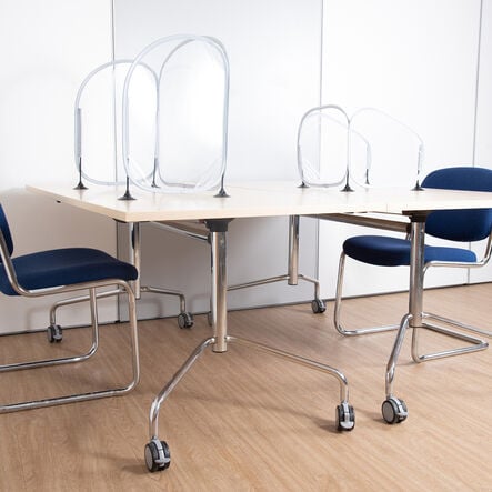 TTS Social Distancing 3 Sided Desk Partitions 5pk Extr Large  hi\-res