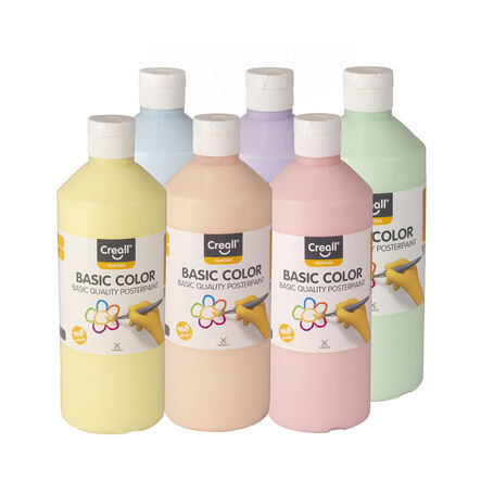 Creall Ready Mixed Paint Pastel Pack 500ml x 6pk  hi\-res